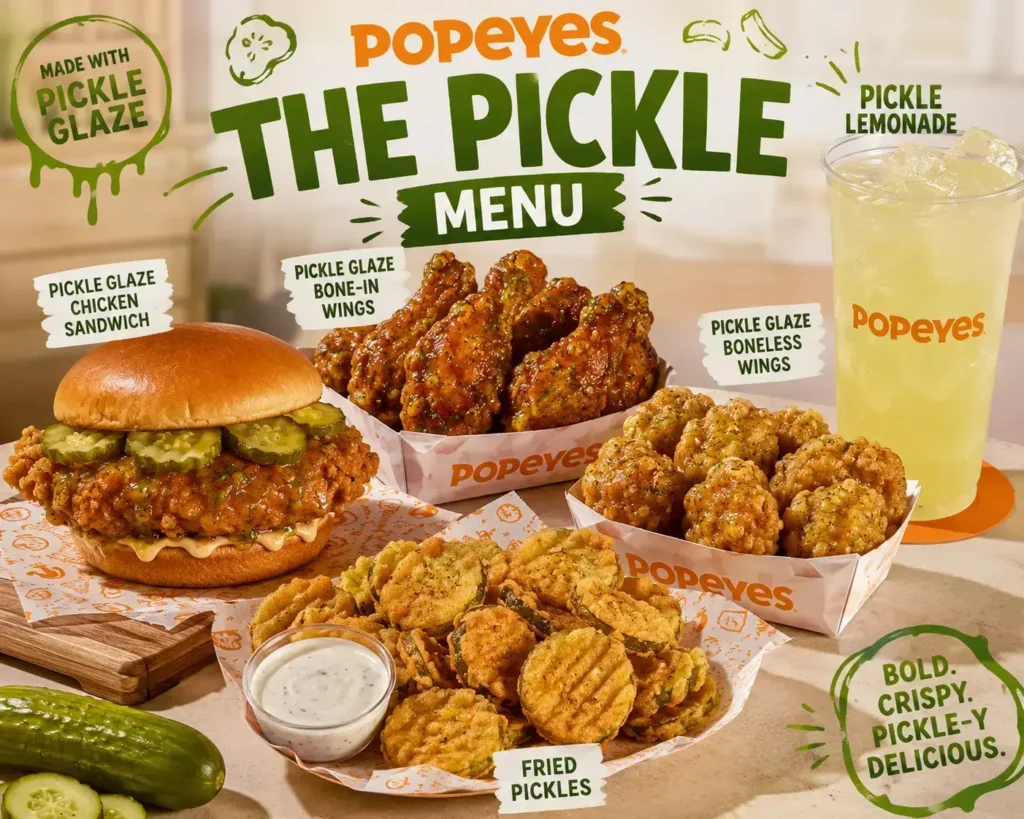 What is The Popeyes Pickle Menu